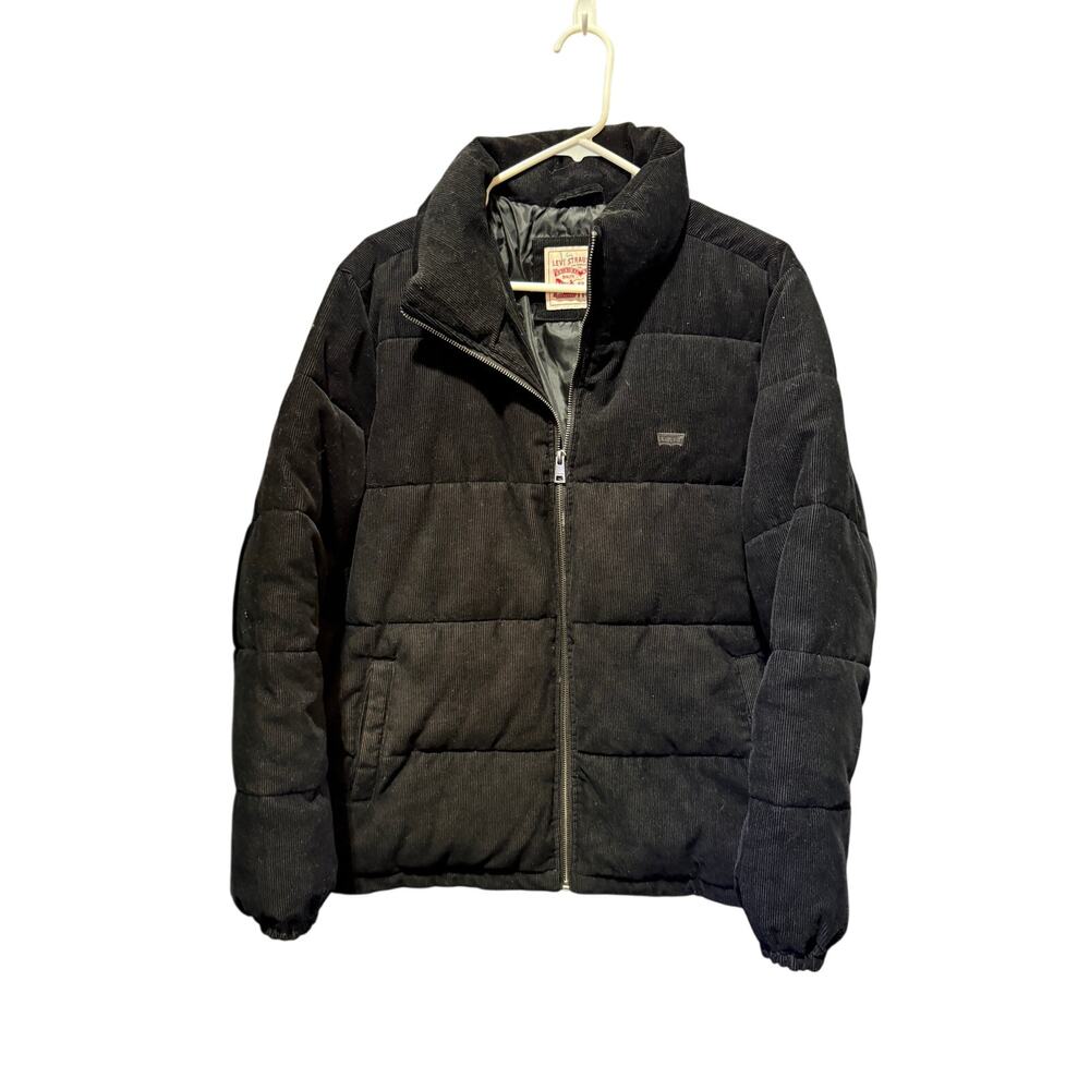 Levi’s Corduroy Puffer Jacket Fully Lined Toggle Adjustable Waist Size XL